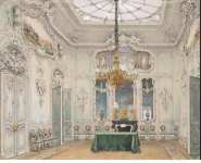 Premazzi Luigi Interiors of the Winter Palace. The Green Dining Room - Hermitage